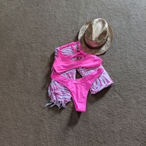 Hot neon pink bikini